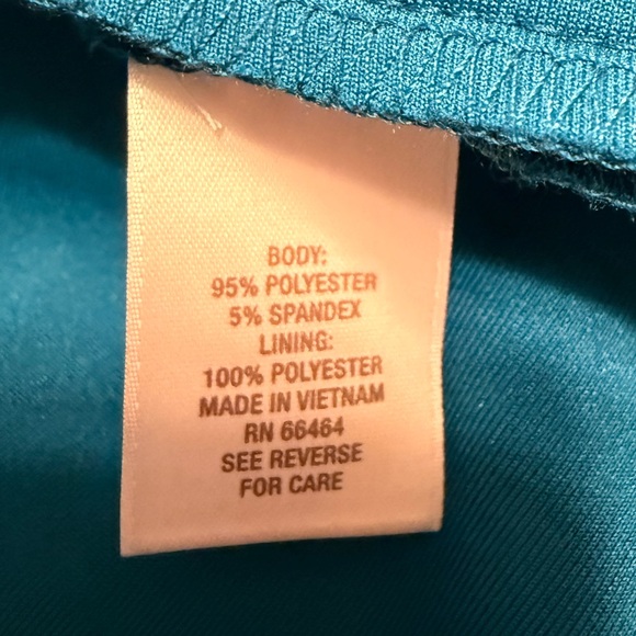 Elegant Teal with Black Velvet Dress - Picture 6 of 6